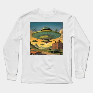 The Flying Saucers Are Here Long Sleeve T-Shirt